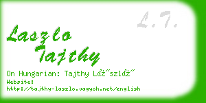 laszlo tajthy business card